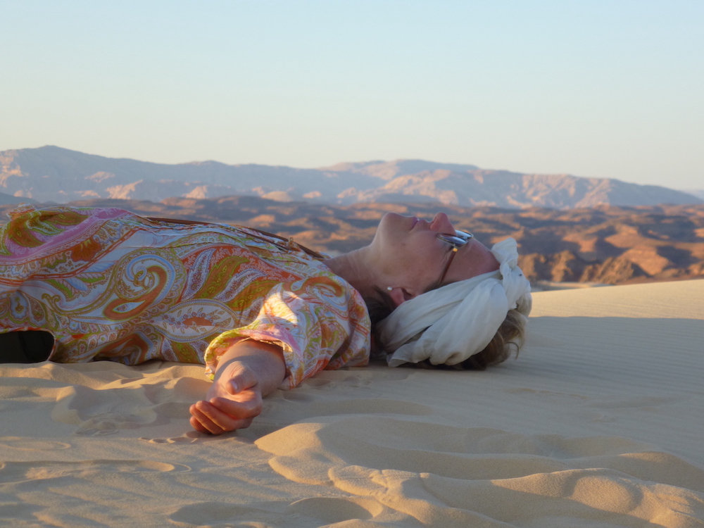 2019, Kerstin in der Wüste Sinai. Credits: Dr. Kerstin Gernig
