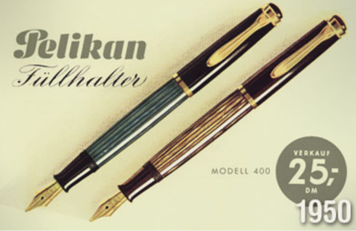 A Pelikan "Modell 400" in a German ad from the 1950-s. Credits: Pelikan